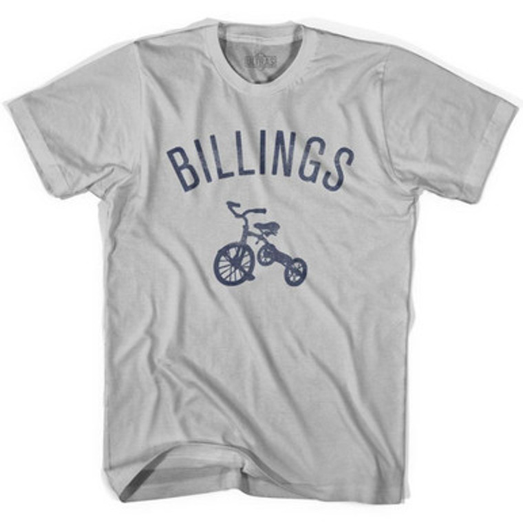Billings Tricycle Adult Cotton T-shirt - Cool Grey