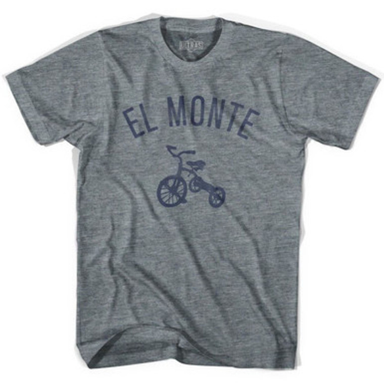 El Monte City Tricycle Adult Tri-Blend V-neck Womens T-shirt - Athletic Grey