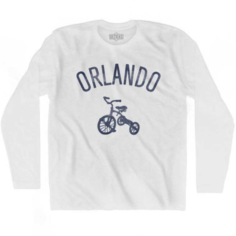 Orlando City Tricycle Adult Cotton Long Sleeve T-shirt - White