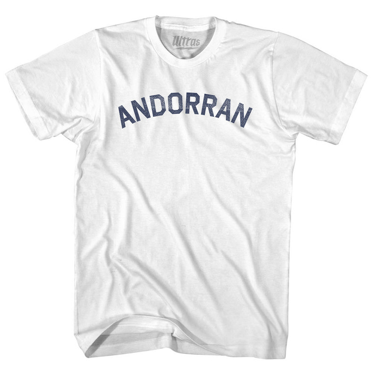 Andorran Womens Cotton Junior Cut T-Shirt - White