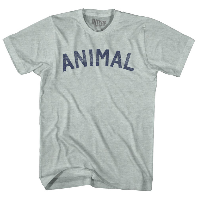 Animal Adult Tri-Blend T-shirt - Athletic Cool Grey