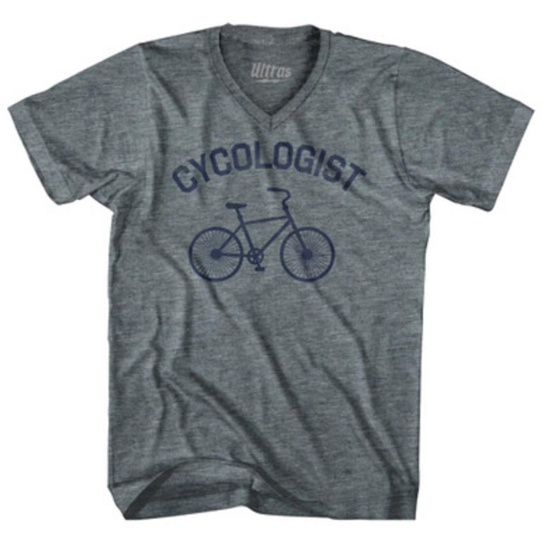 Cycologist Adult Tri-Blend V-Neck T-Shirt by Ultras
