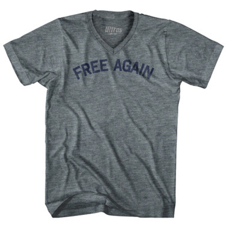 Free Again Adult Tri-Blend V-neck T-shirt by Ultras
