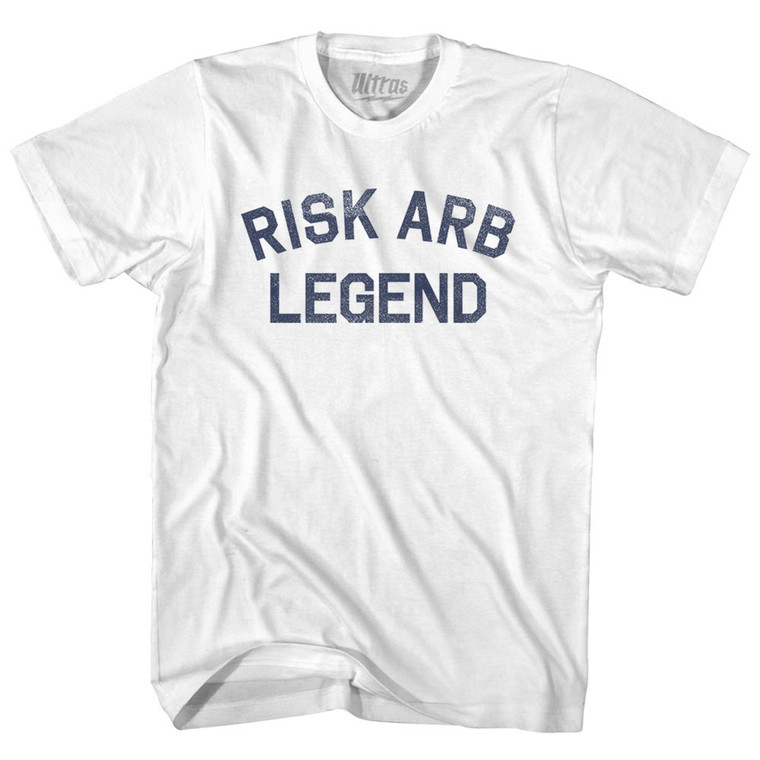 Risk Arb Legend Adult Cotton T-shirt - White