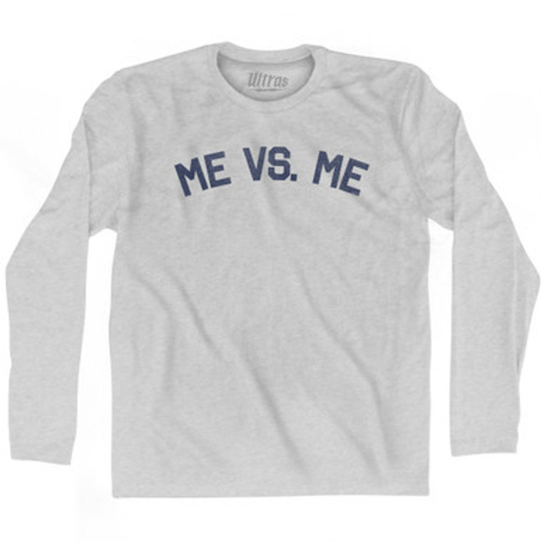 Me Vs Me Adult Cotton Long Sleeve T-shirt by Ultras