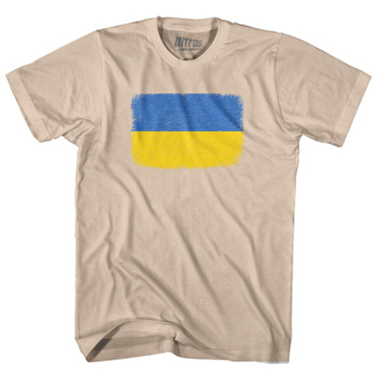 Ukraine Country Flag Adult Cotton T-shirt by Ultras