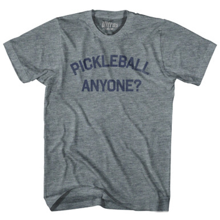 Pickleball Anyone Womens Tri-Blend Junior Cut T-Shirt - Athletic Grey