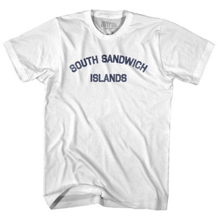 South Sandwich Islands Adult Cotton T-shirt - White