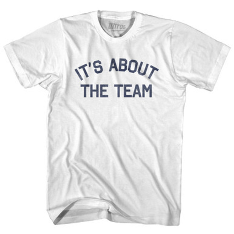 It's About The Team Womens Cotton Junior Cut T-Shirt - White