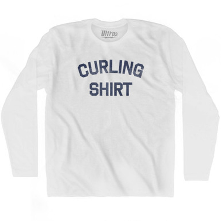 Curling Shirt Adult Cotton Long Sleeve T-shirt by Ultras