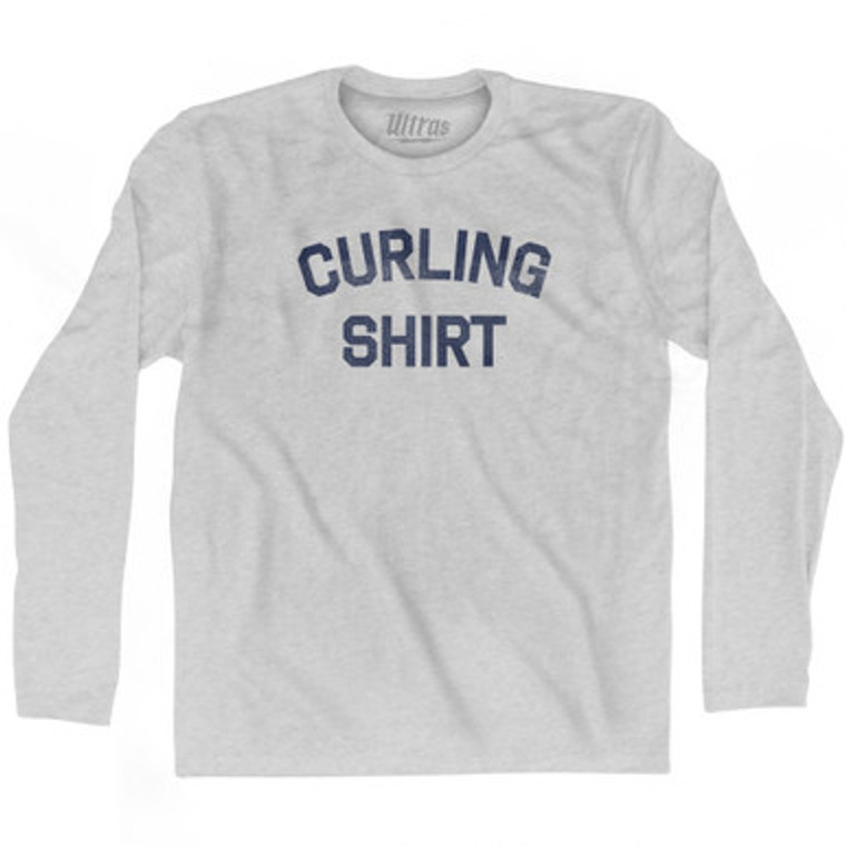 Curling Shirt Adult Cotton Long Sleeve T-shirt by Ultras
