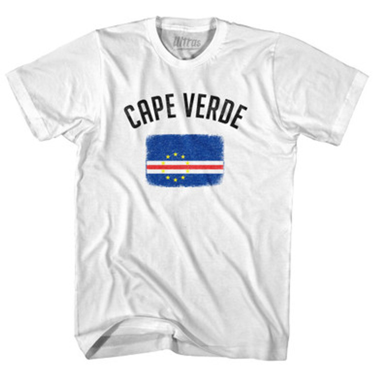 Cape Verde Country Flag Heritage Womens Cotton Junior Cut T-Shirt by Ultras