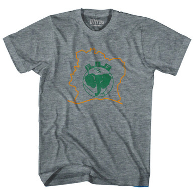 Ivory Coast Elephants Adult Tri-Blend T-Shirt by Ultras