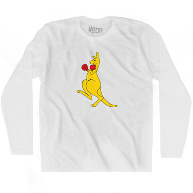 Australia Boxing Kangaroo Adult Cotton Long Sleeve T-Shirt by Ultras
