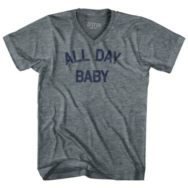 All Day Baby Adult Tri-Blend V-Neck T-Shirt by Ultras