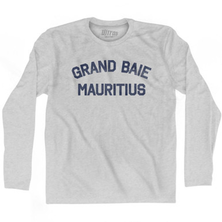 Grand Baie Mauritius Adult Cotton Long Sleeve T-shirt by Ultras