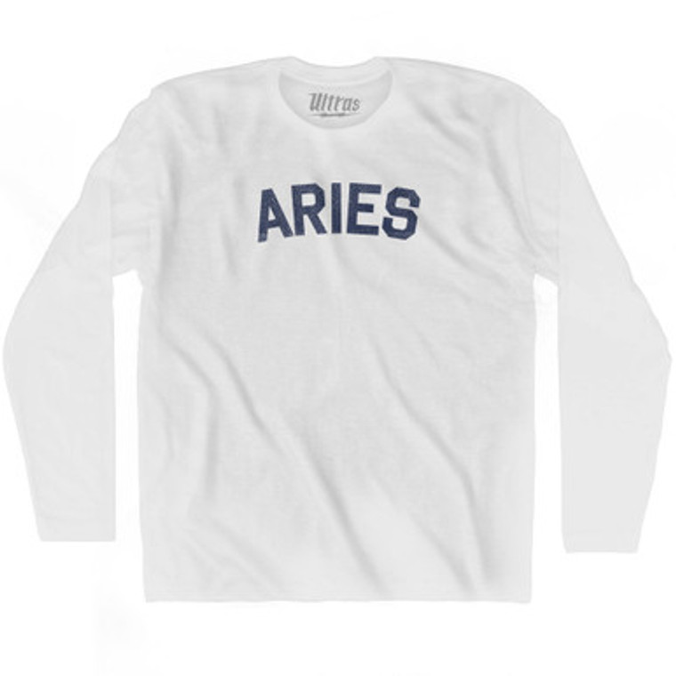 Aries Adult Cotton Long Sleeve T-shirt by Ultras