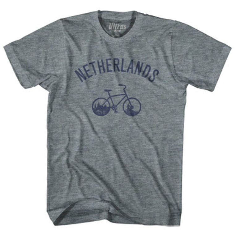 Netherlands Vintage Bike Adult Tri-Blend T-Shirt by Ultras