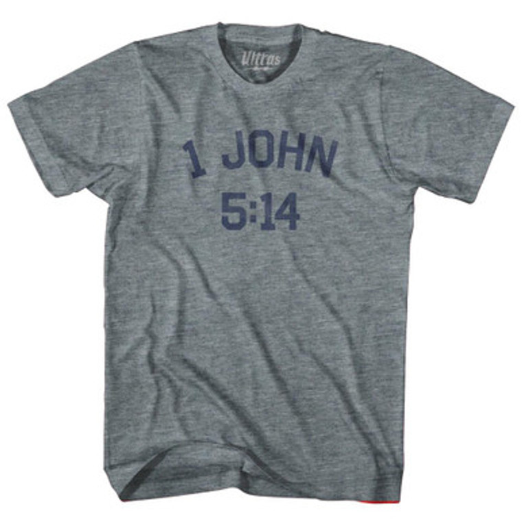 1 John 5 14 Womens Tri-Blend Junior Cut T-Shirt by Ultras