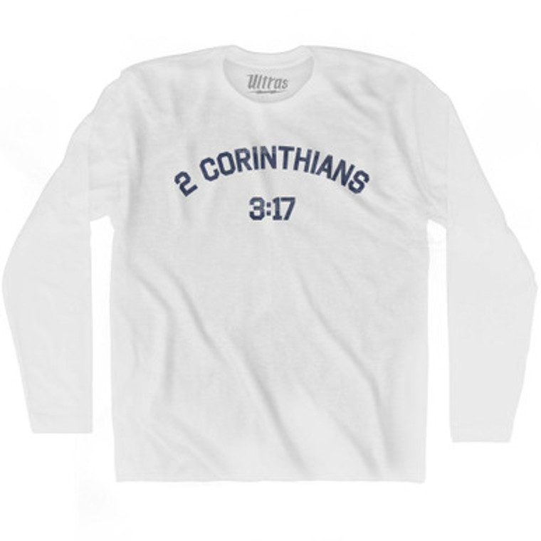 2 Corinthians 3 17 Adult Cotton Long Sleeve T-Shirt by Ultras