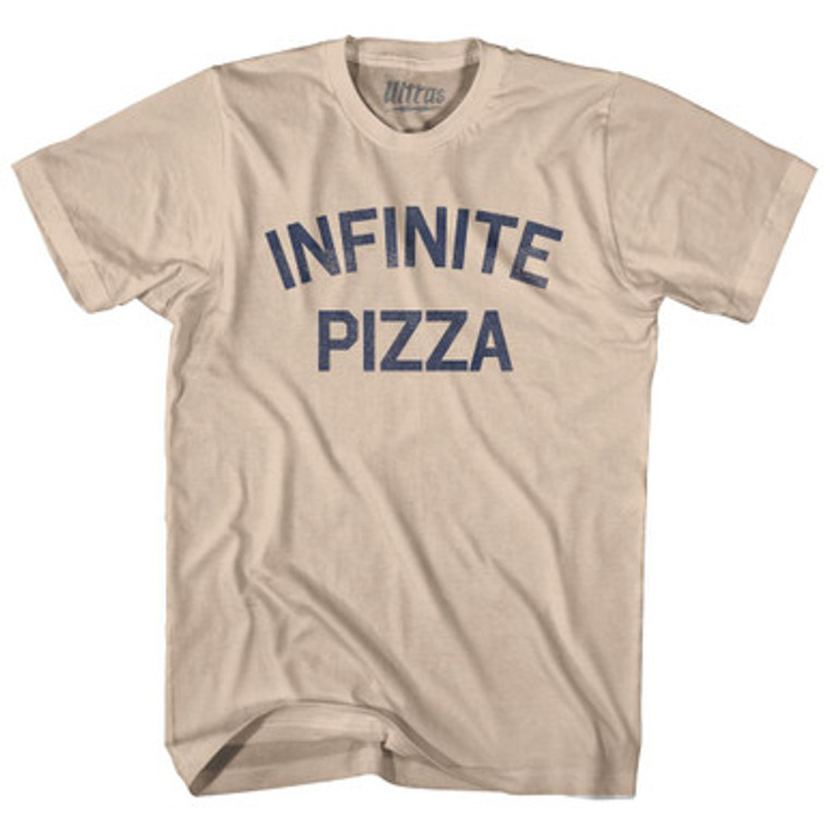 Infinite Pizza Adult Cotton T-shirt - Creme