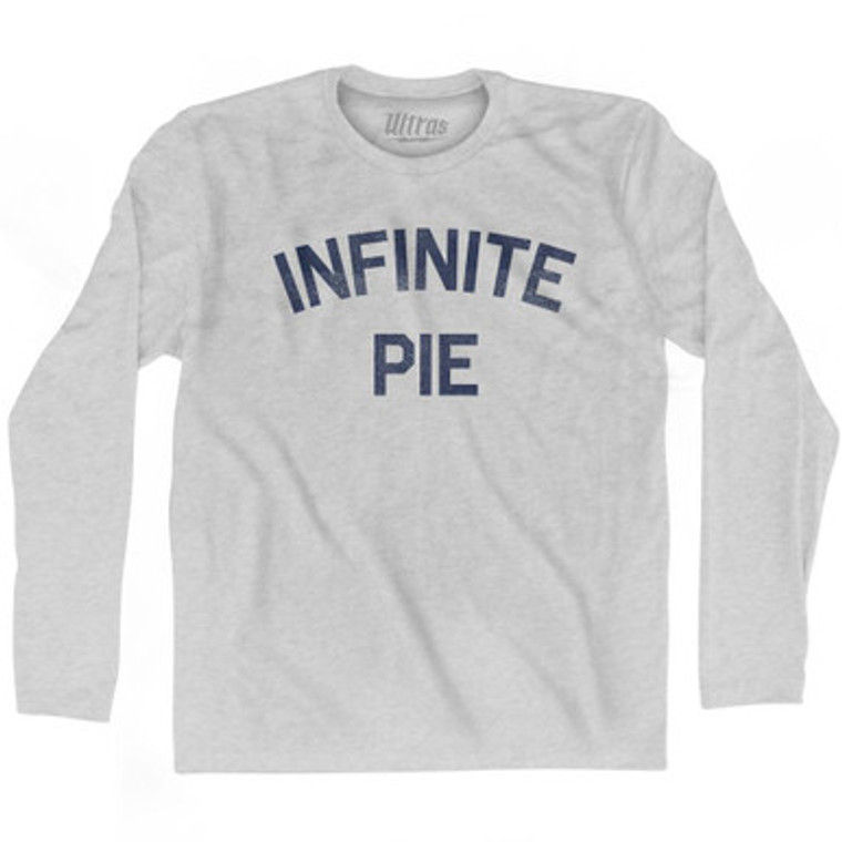 Infinite Pie Adult Cotton Long Sleeve T-shirt - Grey Heather