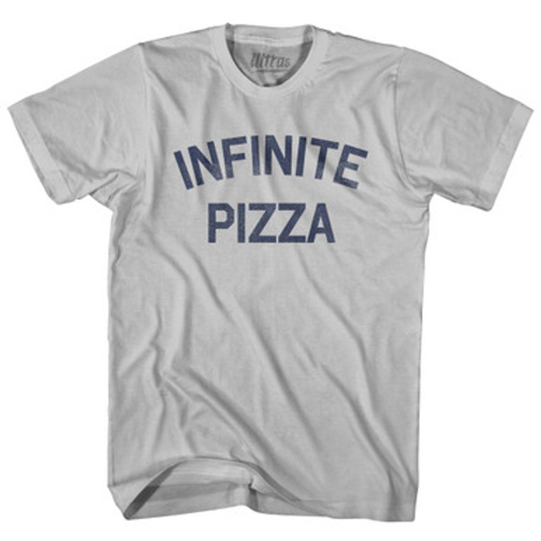 Infinite Pizza Adult Cotton T-shirt - Cool Grey