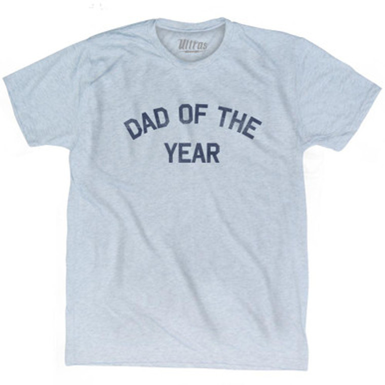 Dad Of The Year Adult Tri-Blend T-shirt - Athletic White