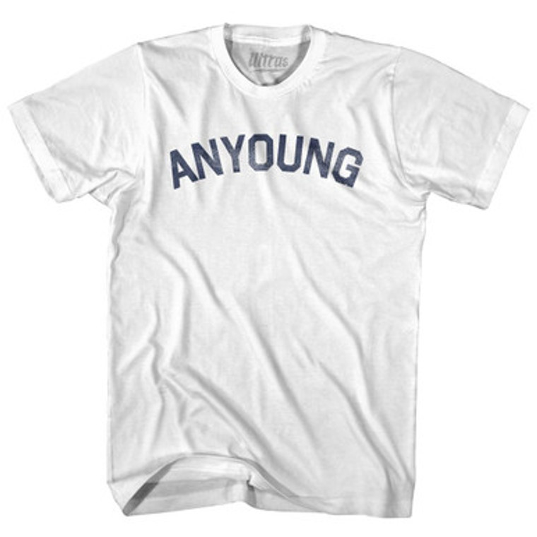 Anyoung - Hello In Korean Womens Cotton Junior Cut T-Shirt - White