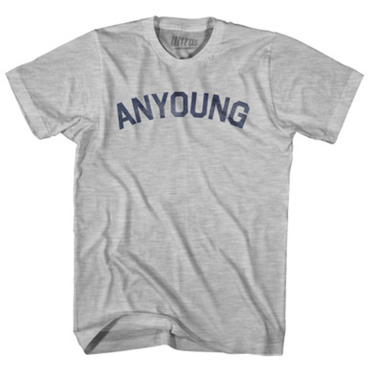Anyoung - Hello In Korean Adult Cotton T-shirt - Grey Heather