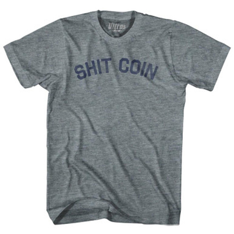 Shit Coin Womens Tri-Blend Junior Cut T-Shirt - Athletic Grey