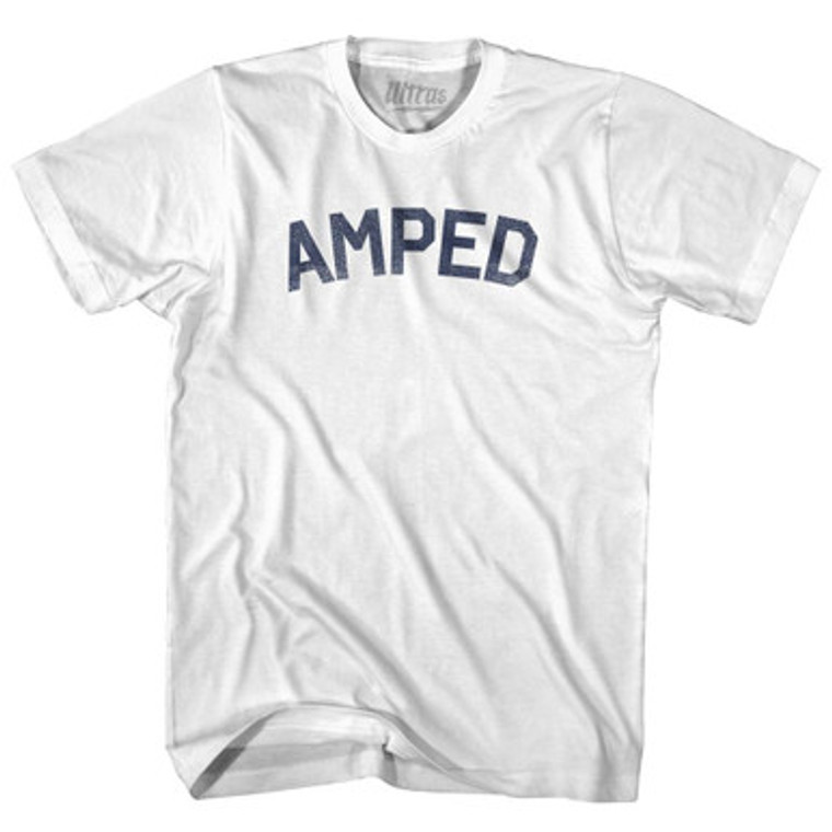 Amped Womens Cotton Junior Cut T-Shirt - White