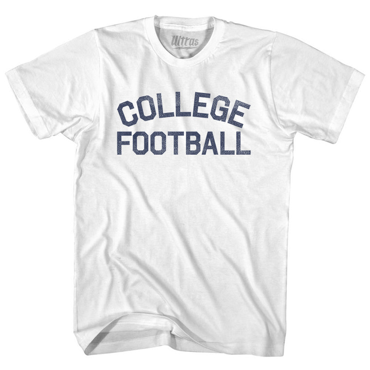 College Football Adult Cotton T-shirt - White