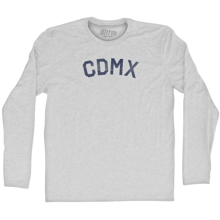 CDMX Adult Cotton Long Sleeve T-shirt - Grey Heather