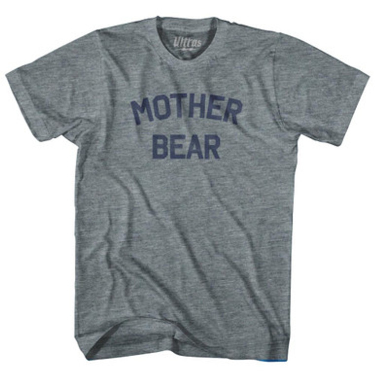 Mother Bear Womens Tri-Blend Junior Cut T-Shirt by Ultras