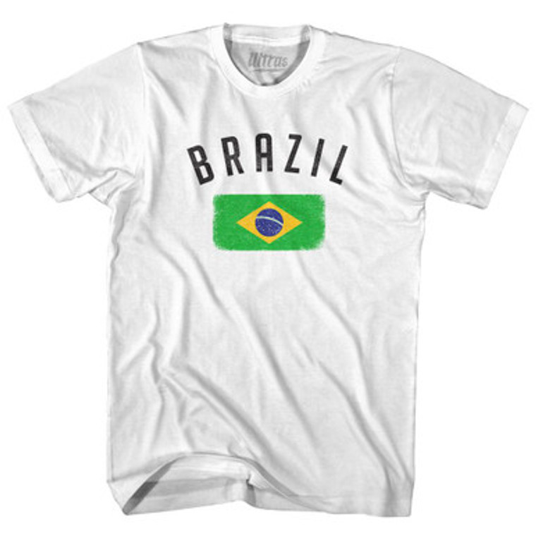 Brazil Country Flag Heritage Womens Cotton Junior Cut T-Shirt by Ultras