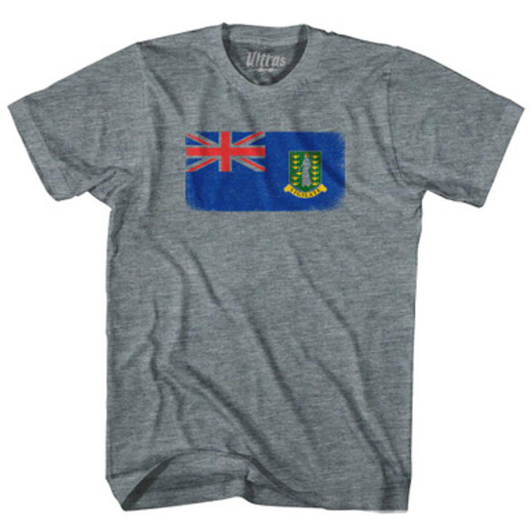 British Virgin Islands Country Flag Womens Tri-Blend Junior Cut T-Shirt by Ultras