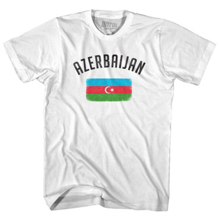Azerbaijan Country Flag Heritage Womens Cotton Junior Cut T-Shirt by Ultras