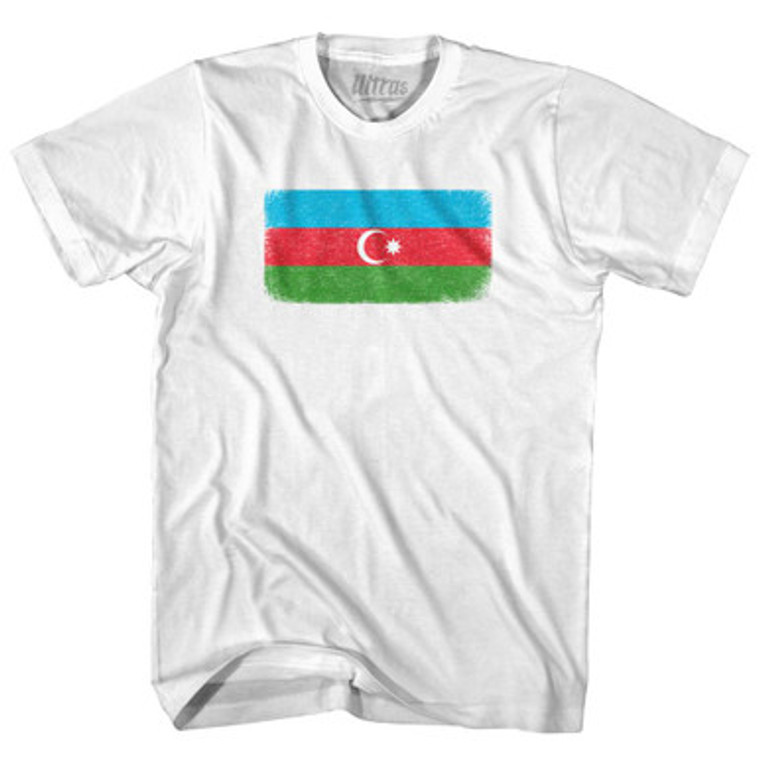 Azerbaijan Country Flag Womens Cotton Junior Cut T-Shirt by Ultras