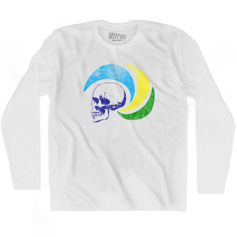 Cosmos Skull Soccer Adult Cotton Long Sleeve T-Shirt by Ultras