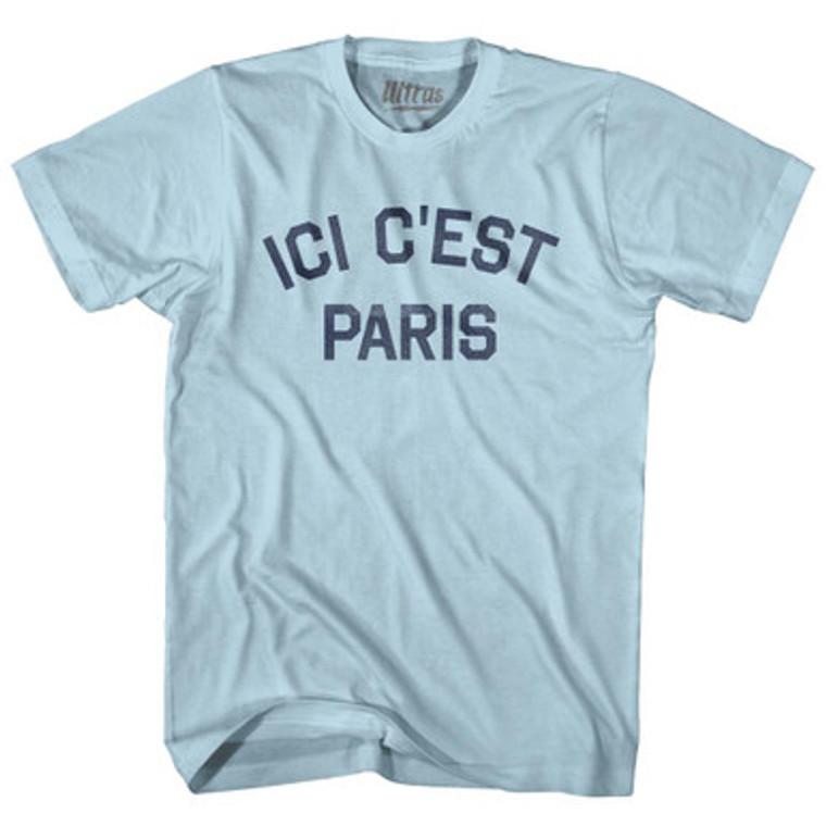 ICI C'est  Paris Fleur De Lis Soccer Adult Cotton T-shirt by Ultras