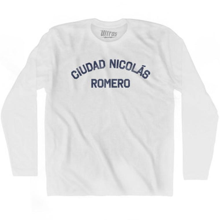 Ciudad Nicolas Romero Adult Cotton Long Sleeve T-Shirt by Ultras