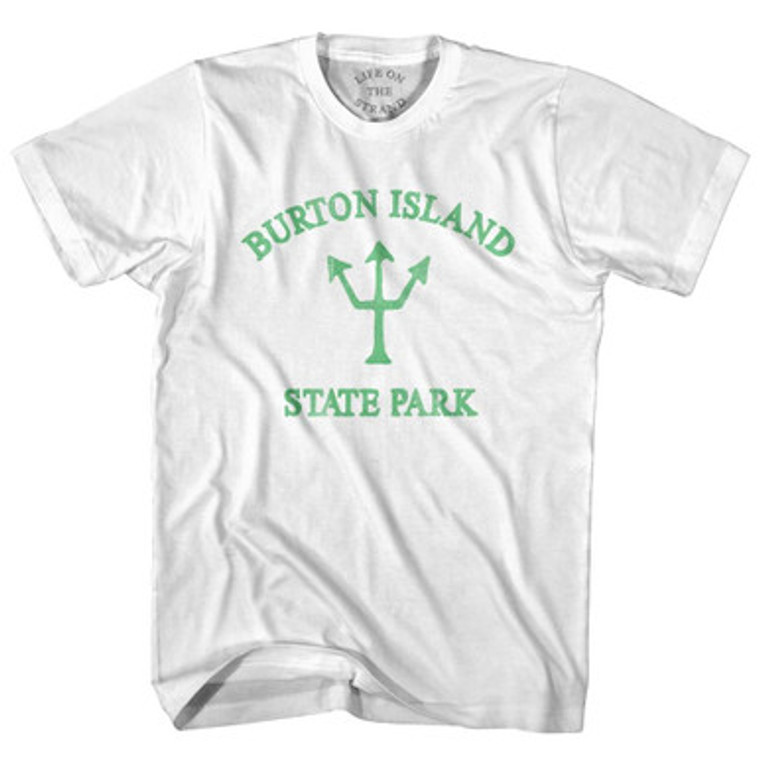 Vermont Burton Island State Park Emerald Art Trident Womens Cotton Junior Cut T-Shirt by Ultras