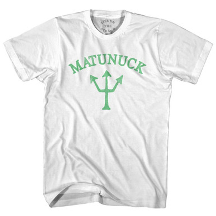 Rhode Island Matunuck Emerald Art Trident Adult Cotton T-Shirt by Ultras