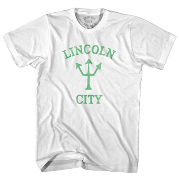 Oregon Lincoln City Emerald Art Trident Adult Cotton T-Shirt by Ultras