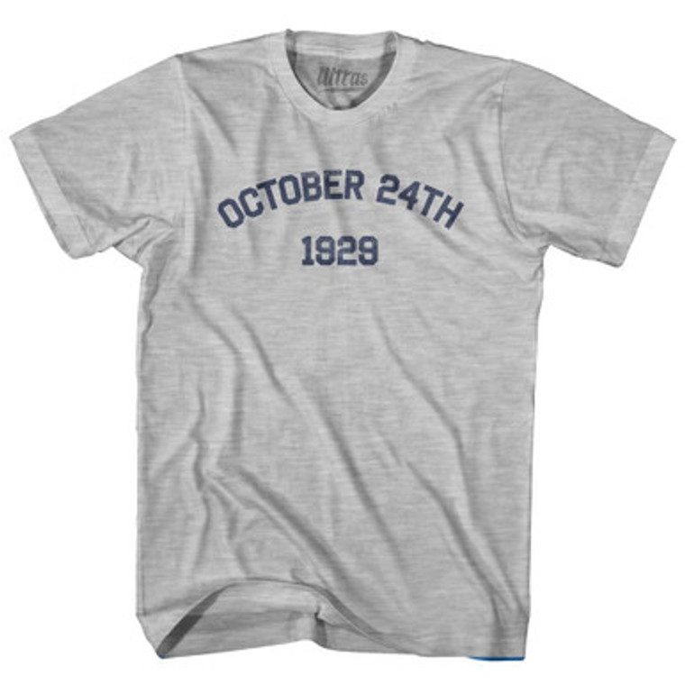 October 24th 1929 Stock Market Crash Womens Cotton Junior Cut T-Shirt by Ultras