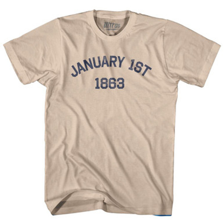 January 1st 1863 President Abraham Lincoln's Emancipation Proclamation Adult Cotton T-shirt by Ultras