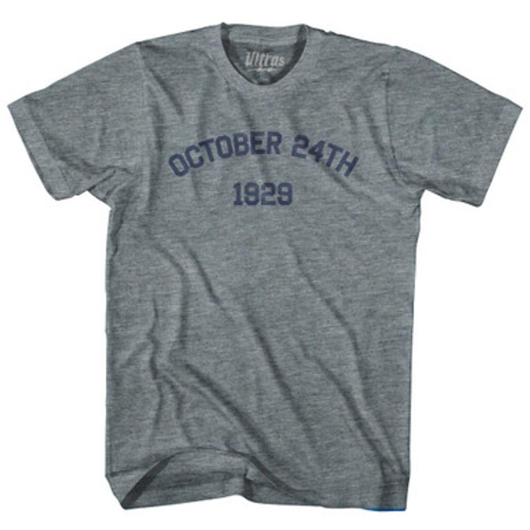 October 24th 1929 Stock Market Crash Adult Tri-Blend T-shirt by Ultras