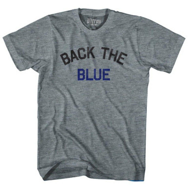 Back The Blue Adult Tri-Blend T-shirt by Ultras