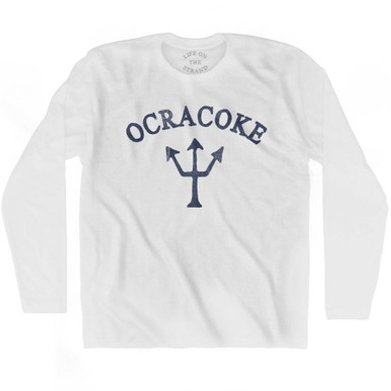 Ocracoke Trident Adult Cotton Long Sleeve T-shirt by Ultras